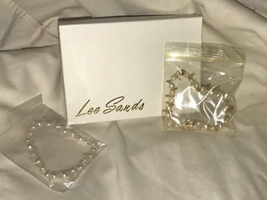 LEE SANDS PEARL AND SALT ROCK BRACELETS - SET OF 2 - Picture 1 of 1