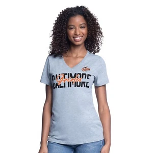 Baltimore Orioles G-III 4-Her Batter Up T-Shirt Donna - Grigio - Foto 1 di 2