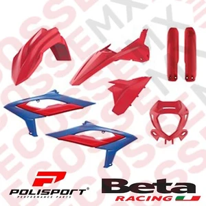BETA RR125/200 KIT FORCELLA PLASTICA POLISPORT PROTEZIONI 2023-2024 ENDURO REB/BLU - Foto 1 di 3