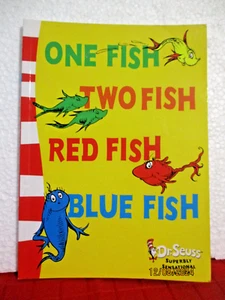 Dr Seuss ONE FISH TWO FISH RED FISH BLUE FISH 2016 pb HarperCollins BLUE BACK - Picture 1 of 4