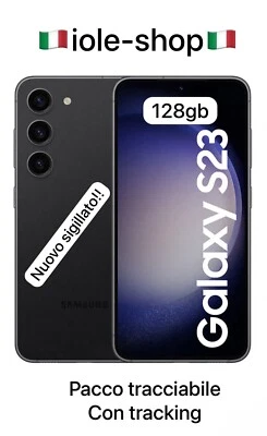 Cellulare Smartphone Samsung Galaxy S23 5G 6,1” 8+128GB Dual Sim S911 BLACK Nero - Immagine 1 di 3