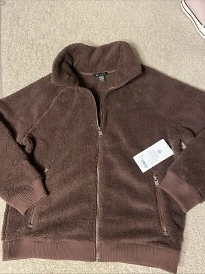 Chaqueta Sherpa Athleta L Grande Tugga II Marrón ¡NUEVA! Peluche suave #860111 Foto 1 de 4