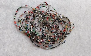Long Vintage small beads glass necklace (two) - Picture 1 of 5
