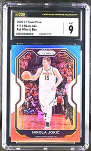 Nikola Jokic 2020 Prizm Red, White & Blue #114 Nuggeets CGC 9 - Picture 1 of 2