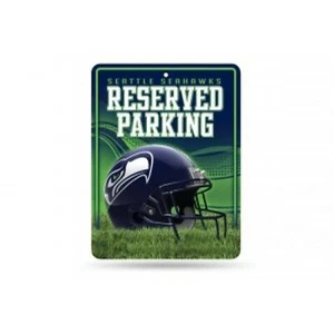 11" seattle seahawks nfl football team helmet logo reserved parking street sign - Picture 1 of 1