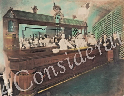 Foto sepia original tintada a mano de la década de 1930 de Nueva York única en su clase papel de lino pesado T4L Foto 1 de 2