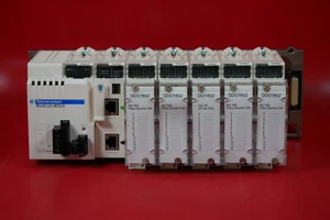 Schneider Electric BMXP342020 CPU340-20 MODBUSETHERNET + 6 Module Komplett Rack  - Picture 1 of 7