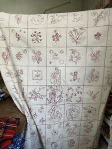 Antique 1893 White Cotton And Red Stitching - Picture 1 of 13