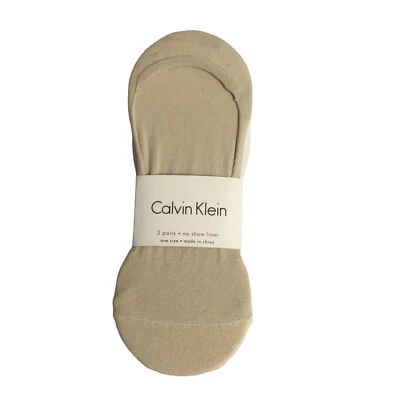 Calvin Klein Damas No Show Liner Desnudo OSFM Juego de 3 Foto 1 de 2