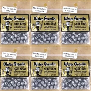 (6) Packs Water Gremlin New Removable Split Shot Sinkers PSS-4 Brand New - Picture 1 of 3