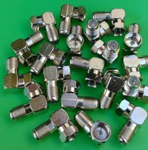(10 PCS) F-type Right Angle 90 Degree Coaxial RG6 RG59 Adapter - USA Seller - Picture 1 of 2