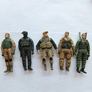 lot 5 BBI Elite Force Navy SEAL Special Ops Delta Soldiers figure 4" 1/18 A3 - Picture 1 of 12