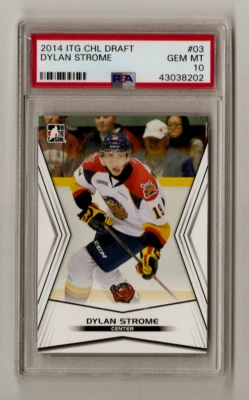 Dylan Strome 2014 Leaf ITG CHL Draft #3 RC Rookie PSA 10 Gem Mint Hockey POP:2 - Image 1 of 2