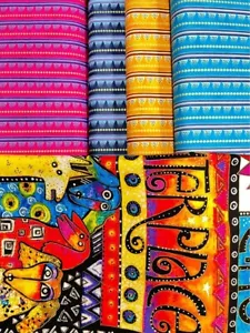 LAUREL BURCH LAUREL LAND FABRIC stripes OOP FQ's Fat Quarters Bundle - Picture 1 of 2