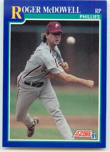 1991 Score #537 Roger McDowell  Philadelphia Phillies - Picture 1 of 2