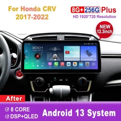 Honda 12.3 inch Screen Android Car Radio For Honda CR-V CRV 2017-2022 Head Unit - Image 1 of 4