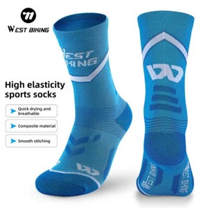 West Biking Professional Cycling Socks Breathable Wicking Anti-Slip Sport Socks - Picture 1 of 10