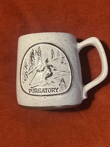 Fegefeuer Becher Kaffee Kunst Keramik Steinzeug Ski Szene schön - Bild 1 von 8