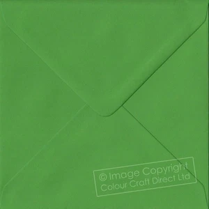 Fern Green S6 - 130 mm x 130 mm 100gsm Gummed Small Square Colour Envelopes - Picture 1 of 1
