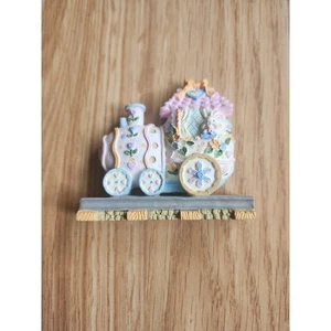 Easter Bunny Train Magnet – Pastel Spring Locomotive Refrigerator Kitchen Decor - Picture 1 of 4