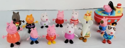 Jazwares VTG 2003 Peppa Pig Friends & Family Action Figures - Lot of 14 - GUC - Image 1 of 4