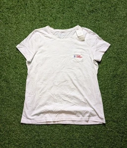 Vineyard Vines T Shirt Size Large White PGA Tour Championship Pocket Whale Golf - Picture 1 of 9