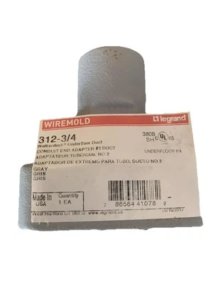 Legrand Wiremold 312-3/4 Conduit End Adapter Qty 5 - Image 1 of 2