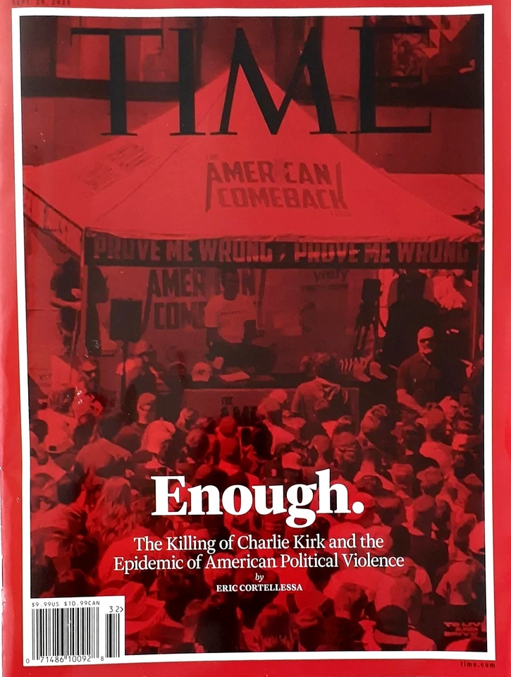 TIME MAGAZINE SEPT.29, 2025 | ENOUGH | THE KILLING OF CHARLIE KIRK - Image 1 of 1