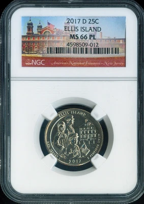 2017-D Ellis Island NGC MS66 PL Holiday Sale 🎁 - Image 1 of 2