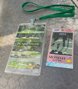 MASTERS Ticket April 8, 2013 in Case with Lanyard - Picture 1 of 4