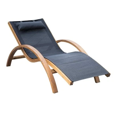 Outsunny Outdoor Mesh Lounge Chair With Large Comfortable Cushion And An Outdoor - Image 1 of 4