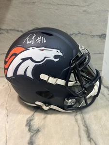 Troy Franklin Denver Broncos Signed FS Helmet w/VISOR - Picture 1 of 4