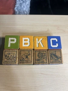 Vintage Alphabet & Tierblöcke aus Holz  - Bild 1 von 15