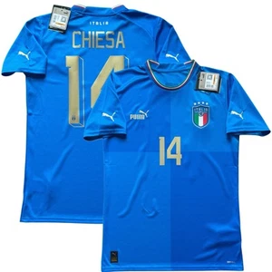 2022 Italy Home Jersey #14 Chiesa Small Puma Soccer Football Finalissima kit NEW - Picture 1 of 20