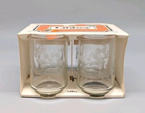 Libbey Glass Set of 4 Bolero Clear Frosted Dots 6 oz Cooler Juice Glasses - Picture 1 of 10