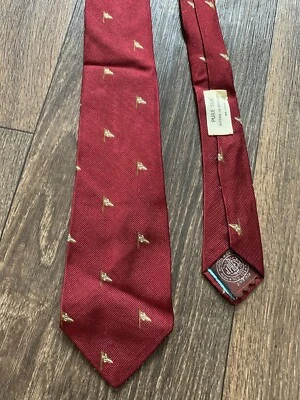 Vintage años 40’s 50’s J. PRENS Banderas Náuticas Vela Club Náutico Seda Preppy Corbata Foto 1 de 4