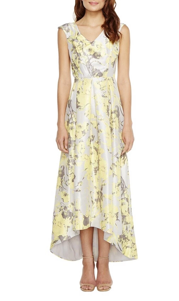 Sangria SBHW964 V-образным вырезом цветочный печать Hi низкий кромки платье с карманами мульти платье - Изображение 1 из 1