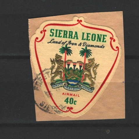 SIERRA LEONE  AFRICA Colonies  IRON & Diamonds USED Stamp   (BRCOL 556) Cover