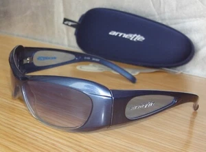 Arnette Elixir 280-9341 Blue metallic 58mm Blue lens-Mint (NOS) Vtg+Case+Sticker - Picture 1 of 24