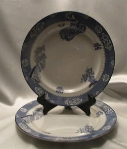 Paar Wood & Sons Woods Geschirr 12" Speiseteller/Hackteller Tsing Muster um 1918 - Bild 1 von 19