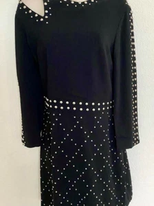 A.L.C. Dress Taraji Black Studded Crepe Cutout-Shoulder SZ 10 NWT $1300 #10 - Bild 1 von 3