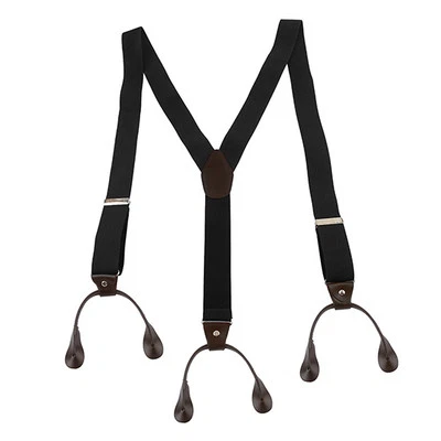 New Style Button Holes Link Men's Suspenders Adjustable Elastic Unisex Braces - Image 1 of 3
