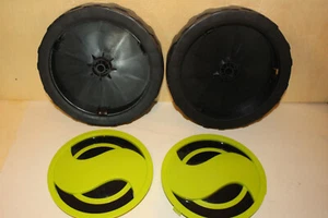 Genuine Sun Joe Mower 9-1/2" Rear Wheel Set - 24V-X2-16LM - Picture 1 of 5