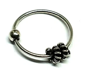 Anello naso Bali Tribal Twist Spiral 8 mm 22 g (0,6 mm) gioielli in argento s... - Foto 1 di 12