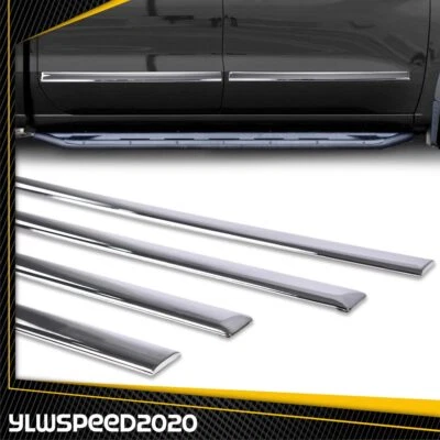 Fit For 2014-2018 Chevy Silverado + GMC Sierra 1500 Crew Cab Window Sills 4PCS - Image 1 of 4