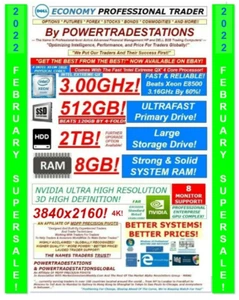 DELL TRADING COMPUTER! EXTREME QX9650! NVIDIA 4K 8MONITOR 512GBSSD 2TBHDD W10P - Picture 1 of 12