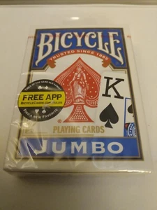 Bicycle 2013 Jumbo Face Standard Size Playing Cards New In Shrink Wrap Blue Box - Picture 1 of 2