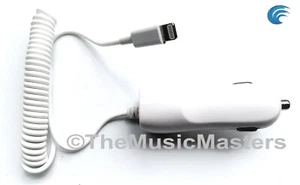 iPhone Car Lighter Plug Charger Curly Cable Cord Wire Extra USB Charging Outlet - Picture 1 of 6