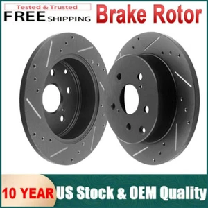 2PCS Rear E-Coated Brake Rotors Black for 2006-18 Toyota RAV4 10-12 Lexus HS250h - Imagen 1 de 6