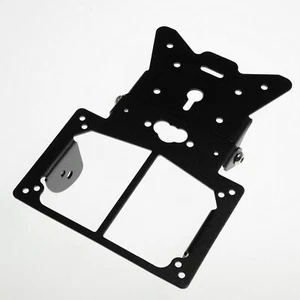 Porta Targa Inclinazione Regolabile Universale Moto Nero - Picture 1 of 2